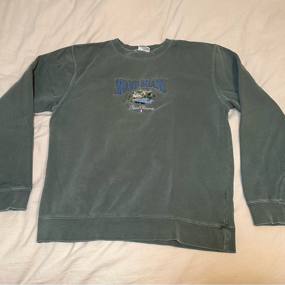 Deep-end Mont Blanc green crewneck sweatshirt